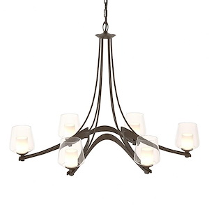 Ribbon - 6 Light Chandelier-27.8 Inches Tall and 24.5 Inches Wide - 1045431