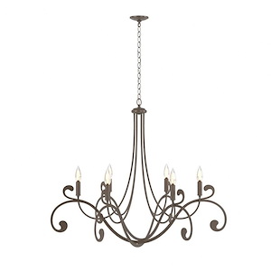 Bella - 6 Light Chandelier-26.7 Inches Tall and 32.9 Inches Wide - 1045447