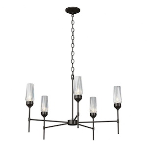 Luma - 5 Light Chandelier In Contemporary Style-19.5 Inches Tall and 30.9 Inches Wide