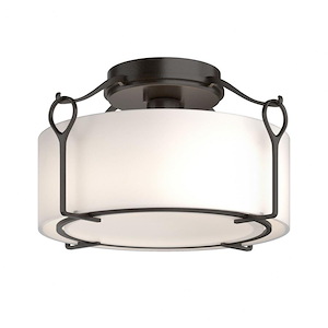 Bow - 1 Light Medium Semi-Flush Mount-7.3 Inches Tall and 13.2 Inches Wide - 1275358