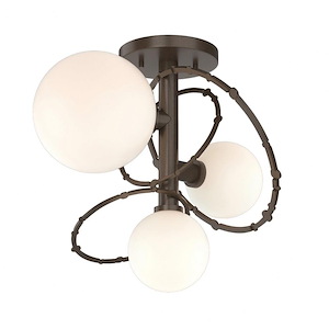 Olympus - 3 Light Semi-Flush Mount In Contemporary Style-12.1 Inches Tall and 11.9 Inches Wide - 1275284