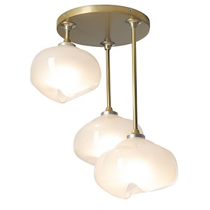 Ume - 3 Light Semi-Flush Mount In Contemporary Style-14.7 Inches Tall and 12.4 Inches Wide