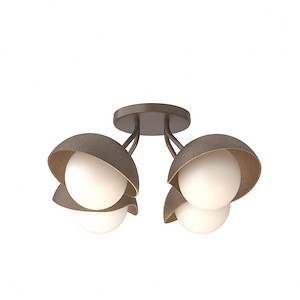 Brooklyn - 4 Light Semi-Flush Mount In Contemporary Style-6.9 Inches Tall and 16.1 Inches Wide