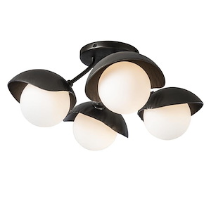 Brooklyn - 4 Light Single Shade Semi-Flush Mount In Contemporary Style-6.9 Inches Tall and 16.1 Inches Wide - 1262950