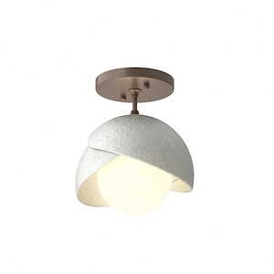 Brooklyn - 1 Light Semi-Flush Mount In Contemporary Style-7.3 Inches Tall and 6 Inches Wide - 1275309
