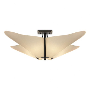 Kirigami - 4 Light Semi-Flush Mount In Contemporary Style-8.5 Inches Tall and 22.5 Inches Wide