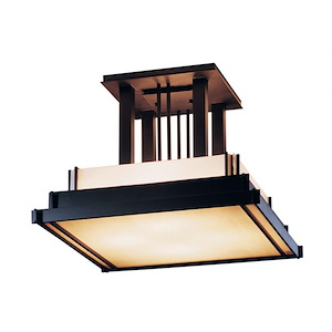 Steppe - 4 Light Large Semi-Flush Mount In Mission Style-12 Inches Tall and 17.1 Inches Wide - 528842