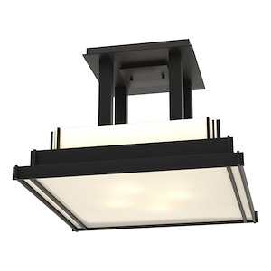 Steppe - 4 Light Large Semi-Flush Mount In Mission Style-12 Inches Tall and 17.1 Inches Wide