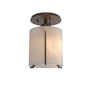 Exos - 1 Light Semi-Flush Mount In Contemporary Style-8.55 Inches Tall and 6 Inches Wide - 1045457