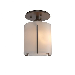 Exos - 1 Light Semi-Flush Mount In Contemporary Style-8.55 Inches Tall and 6 Inches Wide