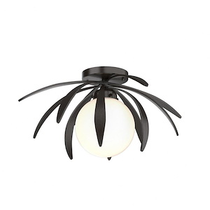 Dahlia - 1 Light Semi-Flush Mount In Contemporary Style-10 Inches Tall and 21.3 Inches Wide