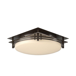 Banded - 2 Light Semi-Flush Mount-4.75 Inches Tall and 13.6 Inches Wide