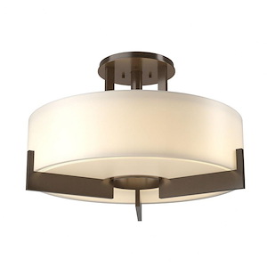 Axis - 3 Light Semi-Flush Mount-12 Inches Tall and 19.3 Inches Wide - 1045478
