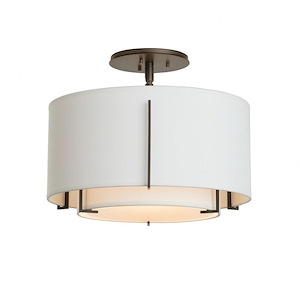 Exos - 1 Light Small Semi-Flush Mount In Contemporary Style-12.2 Inches Tall and 16.1 Inches Wide - 528837