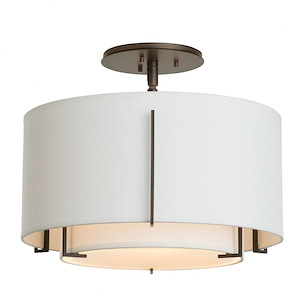 Exos - 1 Light Small Semi-Flush Mount In Contemporary Style-12.2 Inches Tall and 16.1 Inches Wide