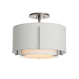 Exos - 1 Light Small Semi-Flush Mount In Contemporary Style-12.2 Inches Tall and 16.1 Inches Wide