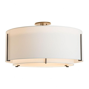 Exos - 3 Light Large Semi-Flush Mount In Contemporary Style-15.8 Inches Tall and 29.3 Inches Wide - 528856