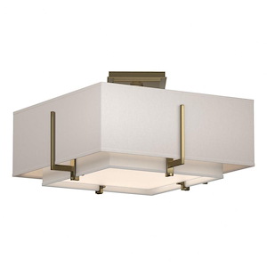 Exos - 2 Light Small Semi-Flush Mount In Contemporary Style-9.8 Inches Tall and 16.6 Inches Wide - 1275294