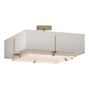Exos - 4 Light Semi-Flush Mount In Contemporary Style-11 Inches Tall and 20.6 Inches Wide