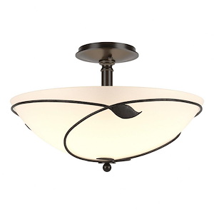 Leaf - 3 Light Large Semi-Flush Mount-11 Inches Tall and 16 Inches Wide - 1275295