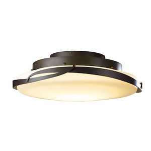 Flora - 28W 1 LED Flush Mount In Traditional Style-7 Inches Tall and 24.1 Inches Wide