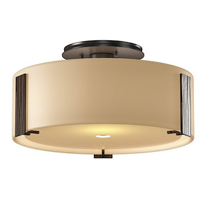 Impressions - 1 Light Semi-Flush Mount-6.1 Inches Tall and 11.8 Inches Wide - 1045492