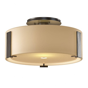 Impressions - 1 Light Semi-Flush Mount-6.1 Inches Tall and 11.8 Inches Wide
