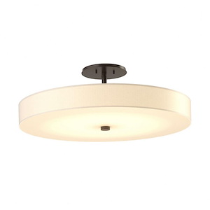 Disq - 28W 1 LED Large Semi-Flush Mount In Contemporary Style-8.1 Inches Tall and 23 Inches Wide