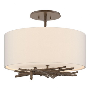 Brindille - 3 Light Semi-Flush Mount In Contemporary Style-13.7 Inches Tall and 15 Inches Wide - 1045496