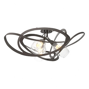 Nest - 3 Light Semi-Flush Mount-12.3 Inches Tall and 37.2 Inches Wide