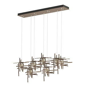 Tura - 7 Light Linear Pendant In Contemporary Style-15 Inches Tall and 18.3 Inches Wide