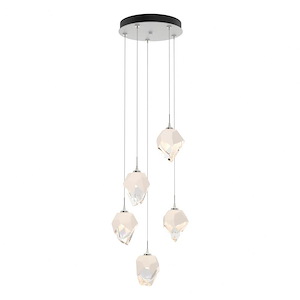 Chrysalis - 5 Light Small Crytsal Pendant In Contemporary Style-8.8 Inches Tall and 15.4 Inches Wide