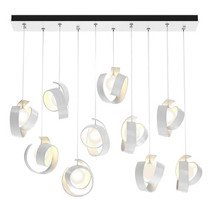 Riza - 10 Light Pendant In Contemporary Style-8.1 Inches Tall and 12.2 Inches Wide