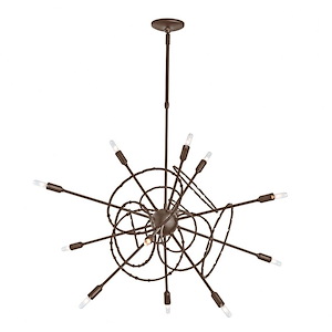 Olympus - 12 Light Starburst Pendant In Contemporary Style-22.9 Inches Tall and 33.2 Inches Wide