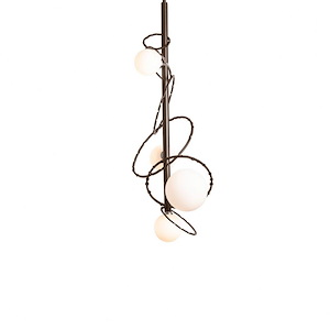 Olympus - 4 Light Vertical Pendant In Contemporary Style-36.5 Inches Tall and 13.9 Inches Wide