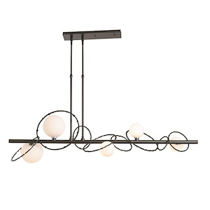 Olympus - 5 Light Linear Pendant In Contemporary Style-13.9 Inches Tall and 11.3 Inches Wide