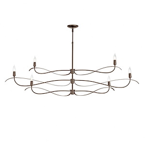 Willow - 6 Light Large Chandelier-15.8 Inches Tall and 59.4 Inches Wide