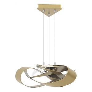 Flux - 23W 1 LED Pendant In Contemporary Style-10 Inches Tall and 26.5 Inches Wide
