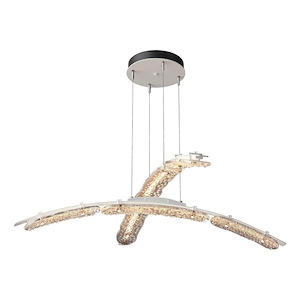 Glissade - 43.2W 2 LED Double Large Pendant-6.9 Inches Tall and 43.5 Inches Wide