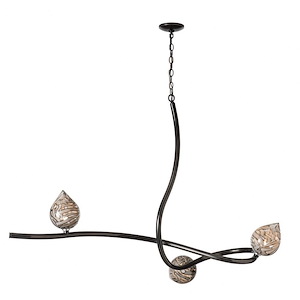 Floret - 3 Light Pendant In Contemporary Style-32.9 Inches Tall and 45.3 Inches Wide
