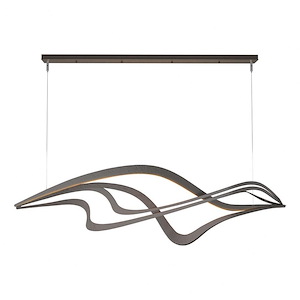 Crossing Waves - 25W 1 LED Pendant In Contemporary Style-13.3 Inches Tall and 9.1 Inches Wide - 1275545