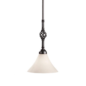 Twist Basket - 1 Light Mini Pendant In Traditional Style-11.5 Inches Tall and 7 Inches Wide