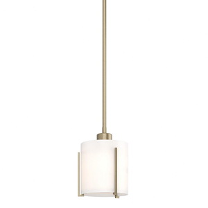 Exos - 1 Light Small Mini Pendant In Contemporary Style-7.8 Inches Tall and 6 Inches Wide