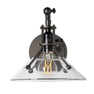 Henry - 1 Light Swing Arm Glass Wall Sconce-10.5 Inch Tall and 9.2 Inch Wide - 1393567