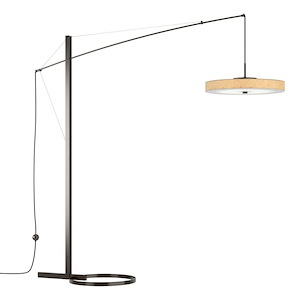 Disq - 28W 1 LED Floor Lamp In Contemporary Style-84 Inches Tall and 23 Inches Wide