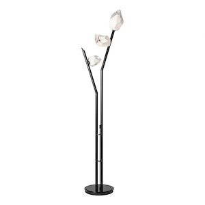 Chrysalis - 15W 3 LED Torchiere Floor Lamp In Contemporary Style-74.4 Inches Tall and 17.1 Inches Wide - 1329797