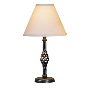 Twist Basket - 1 Light Small Table Lamp In Traditional Style-16.5 Inches Tall and 9 Inches Wide