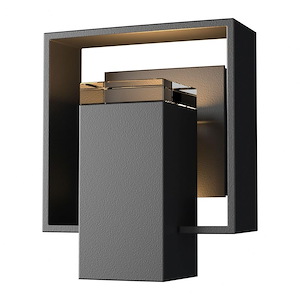 Shadow Box - 1 Light Small Outdoor Wall Sconce In Contemporary Style-8.5 Inches Tall and 7 Inches Wide - 1045944