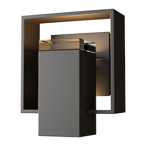 Shadow Box - 1 Light Small Outdoor Wall Sconce In Contemporary Style-8.5 Inches Tall and 7 Inches Wide