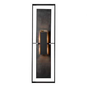 Shadow Box - 2 Light Outdoor Wall Sconce-34 Inches Tall and 10 Inches Wide - 1337234